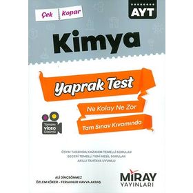 AYT Kimya Üniversiteye Hazırlık Yaprak Testler 2021 - Miray Yayınları