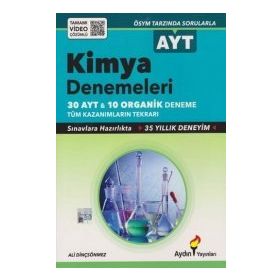AYT Kimya ve Organik Denemeler Tamamı Video Çözümlü Aydın Yayınları