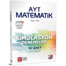 AYT Matematik 10'lu Simülasyon Denemeleri Tamamı Video Çözümlü-3D Yayınları