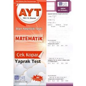 AYT Matematik Çek Kopar Yaprak Test Kollektif Bulut Eğitim ve Kültür Yayınları