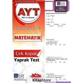 AYT Matematik Çek Kopar Yaprak Test Kollektif Bulut Eğitim ve Kültür Yayınları