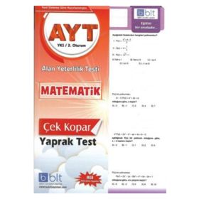 AYT Matematik Çek Kopar Yaprak Test Kollektif Bulut Eğitim ve Kültür Yayınları