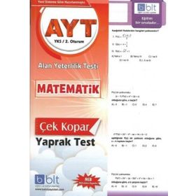 AYT Matematik Çek Kopar Yaprak Test Kollektif Bulut Eğitim ve Kültür Yayınları