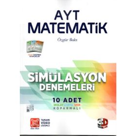 AYT Matematik Simülasyon Denemeleri 10 Adet - 3D Yayınları
