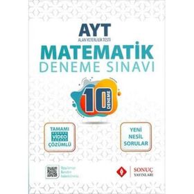 AYT Matematik Tamamı Video Çözümlü 10 Deneme Sonuç Yayınları