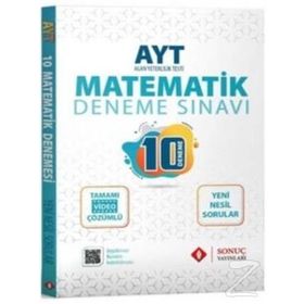 AYT Matematik Tamamı Video Çözümlü 10 Deneme Sonuç Yayınları