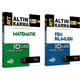 AYT Matematik ve Fen Bilimleri Denemesi 2 Kitap - Altın Karma Yayınları