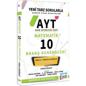 AYT Matematik Video Çözümlü 10 Branş Denemeleri Yargı Lemma Yayınları