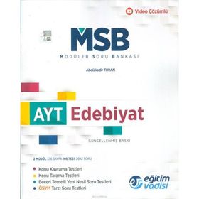 AYT Modüler Edebiyat Soru Bankası Eğitim Vadisi Yayınları