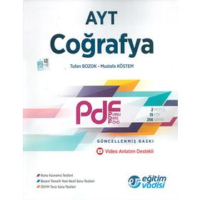 Ayt Pdf Cografya Video Anlatım Destekli Soru Bankası Egitim Vadisi Yayınları