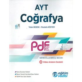 Ayt Pdf Cografya Video Anlatım Destekli Soru Bankası Egitim Vadisi Yayınları