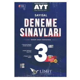 AYT Sayısal 3'lü Deneme Sınavları - Limit Yayınları