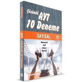 AYT Sayısal Çözümlü 10 Deneme Kollektif Delta Kültür Yayınevi