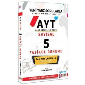 AYT Sayısal Tamamı Çözümlü 5 Fasikül Deneme Yargı Lemma Yayınları