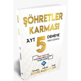 AYT Şöhretler Karması Video Çözümlü 5 Deneme-KR Akademi Yayınları