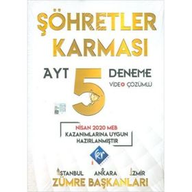 AYT Şöhretler Karması Video Çözümlü 5 Deneme-KR Akademi Yayınları
