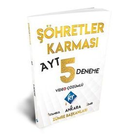AYT Şöhretler Karması Video Çözümlü 5 Deneme-KR Akademi Yayınları