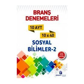 Ayt Sosyal Bilimler 2 10 Lu Denemeleri-Başarıyorum Yayınları