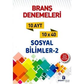 Ayt Sosyal Bilimler 2 10 Lu Denemeleri-Başarıyorum Yayınları