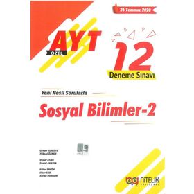 AYT Sosyal Bilimler 2 12 Deneme Sınavı Nitelik Yayınları