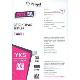 AYT Tarih Çek Kopar Testler - Pergel Yayınları