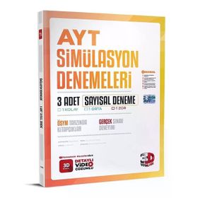 Ayt Tüm Dersler Sayısal Simülasyon 3 Deneme Sınavı Yeni - 3D Yayınları