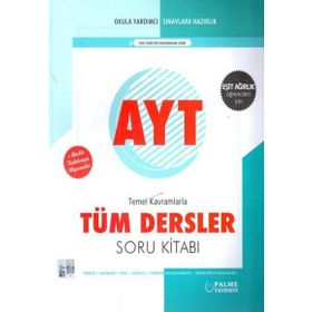 AYT Tüm Dersler Soru Kitabı Bankası - Palme Yayınları