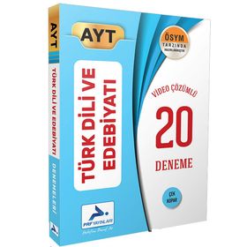 AYT Türk Dili ve Edebiyatı 20li Çözümlü Deneme Sınavı - Paraf Yayınları