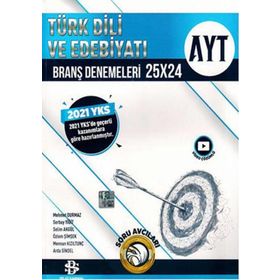 AYT Türk Dili ve Edebiyatı EvdeKal 25x24 Branş Denemeleri-Bilgi Sarmal Yayınları