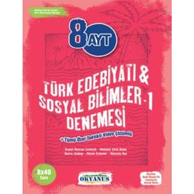 AYT Türk Dili ve Edebiyatı Sosyal Bilimler 1 8x40 Deneme-Okyanus Yayınları