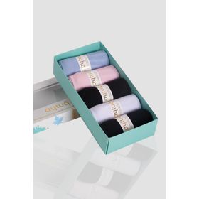 Aytuğ 34018 5 Çift Özel Kutulu 5 Renk Bambu Kadın Soket Çorap