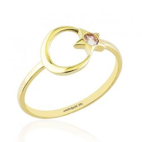 Ayyıldız 14k Gold Tektaş Altın Yüzük
