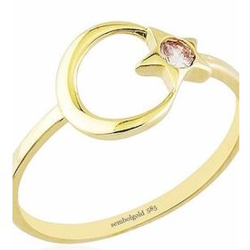 Ayyıldız 14k Gold Tektaş Altın Yüzük