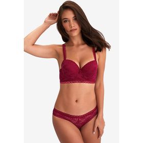 Ayyıldız 464 Bordo Sütyen Takımı
