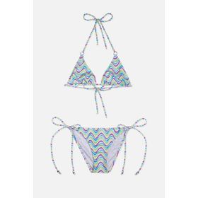 Ayyıldız 4903 Mor Desenli Kız Çocuk Bikini Takımı