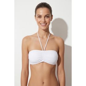 Ayyıldız 63541 Beyaz Straplez Bikini Üstü