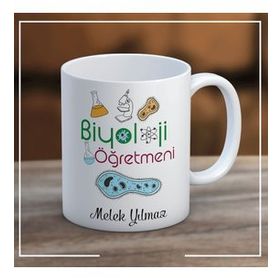 Ayzi Tasarım Kişiye Özel Biyoloji Öğretmeni Kupa Bardak