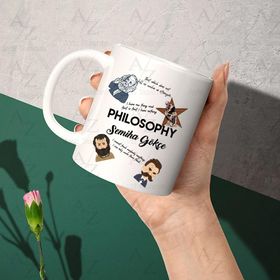 Ayzi Tasarım Kişiye Özel Felsefe Öğretmeni Kupa Bardak