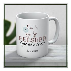 Ayzi Tasarım Kişiye Özel Felsefe Öğretmeni Kupa Bardak