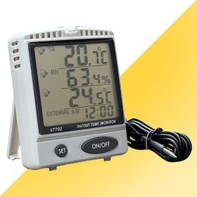 Az 87792 Alarmlı İç Ve Dış Sıcaklık Göstergesi İç Nem Ölçerli