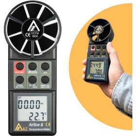 Az 8906 Profesyonel Hava Hızı Ve Hava Debisi Ölçer