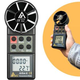 Az 8906 Profesyonel Hava Hızı Ve Hava Debisi Ölçer