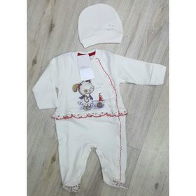 Aziz Bebe 6283 Ekru Patikli Bebek Tulumu