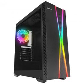 Aztech AZT101 B5 RGB Fan Uzaktan Kumanda Temperli Cam RGB Switch Siyah Akvaryum ATX Gaming Bilgisayar Kasası