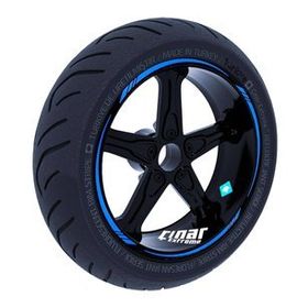 Azur Mavi 4 Parçalı Keskin Jant Şeridi Sticker Çınar Extreme