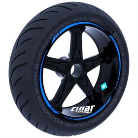 Azur Mavi 4 Parçalı Keskin Jant Şeridi Sticker Çınar Extreme