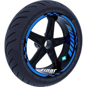 Azur Mavi Moto GP İç Dış Jant Şeridi Takım Sticker Çınar Extreme