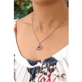 Azuris Silver 925 Ayar Gümüş Singapur Zincir Mistik Tılsım Göz Kolye