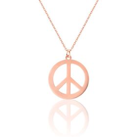 Azuris Silver ALK1359 Kadın Rose Gold 925 Ayar Gümüş Peace Kolye