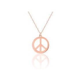 Azuris Silver ALK1359 Kadın Rose Gold 925 Ayar Gümüş Peace Kolye